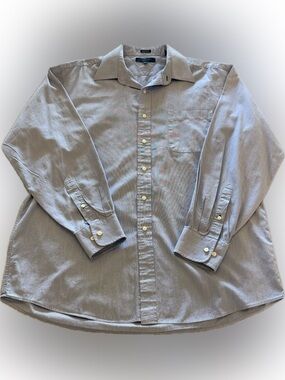 Tommy Hilfiger Blue Dress Shirt Men 16.5 34/35 Regular Fit Button Up